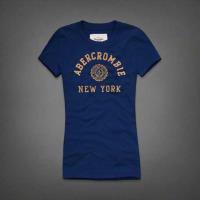 dames abercrombie fitch korte tees new york blauw geel Overhemd Patroon dqk16466